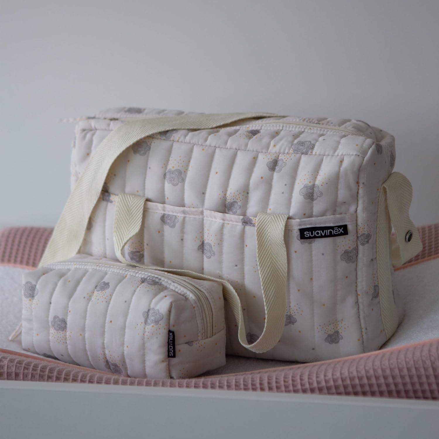 Borsa cambio Suavinex con cosmetici | Set nascita completo