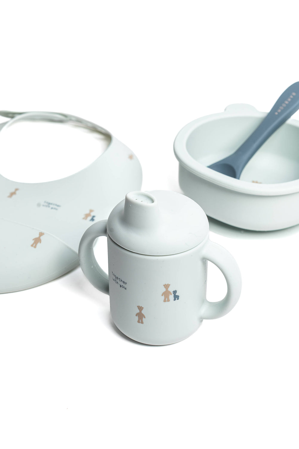 First Meal Set Fawn Acqua Bamboom | Set Pappa per lo Svezzamento
