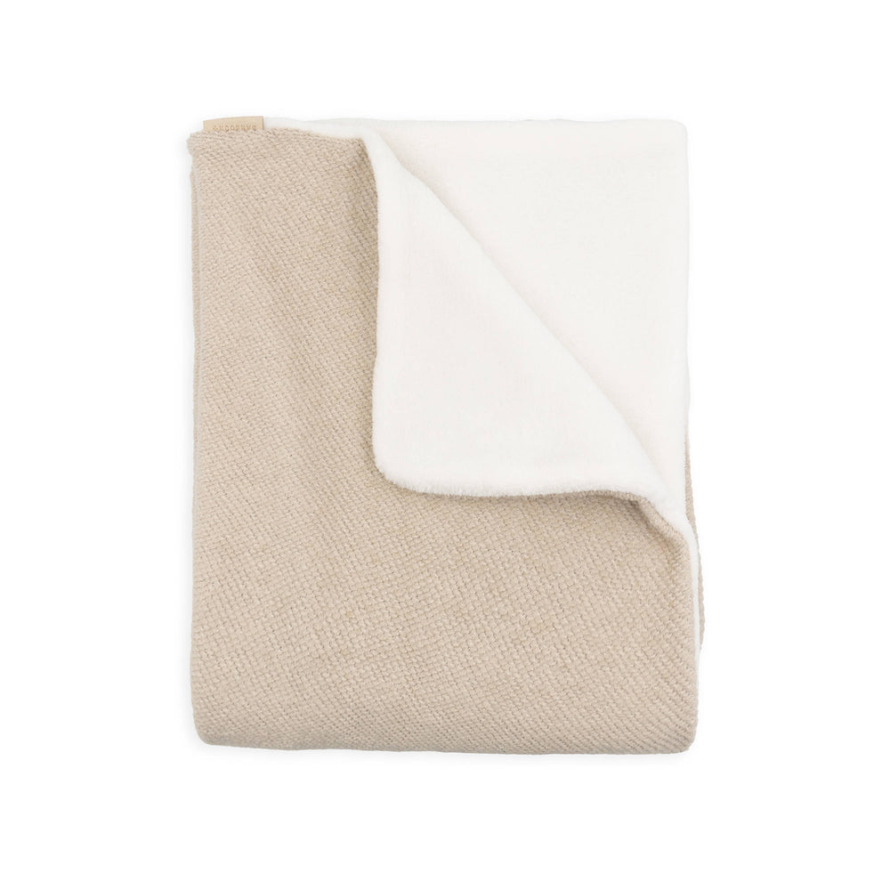 BAMBOOM Copertina Culla Brushed + Spugna Peluche – MELANGE SAND 181 | Calore delicato e comfort naturale