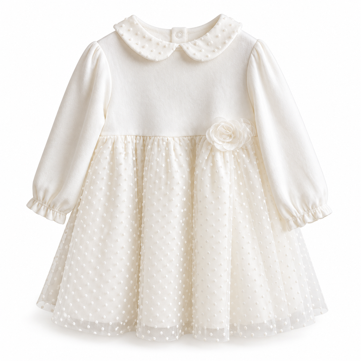 Abito Manica Lunga con Applicazione 2 Anni Chicco Cerimonia | Eleganza e dolcezza per le occasioni speciali