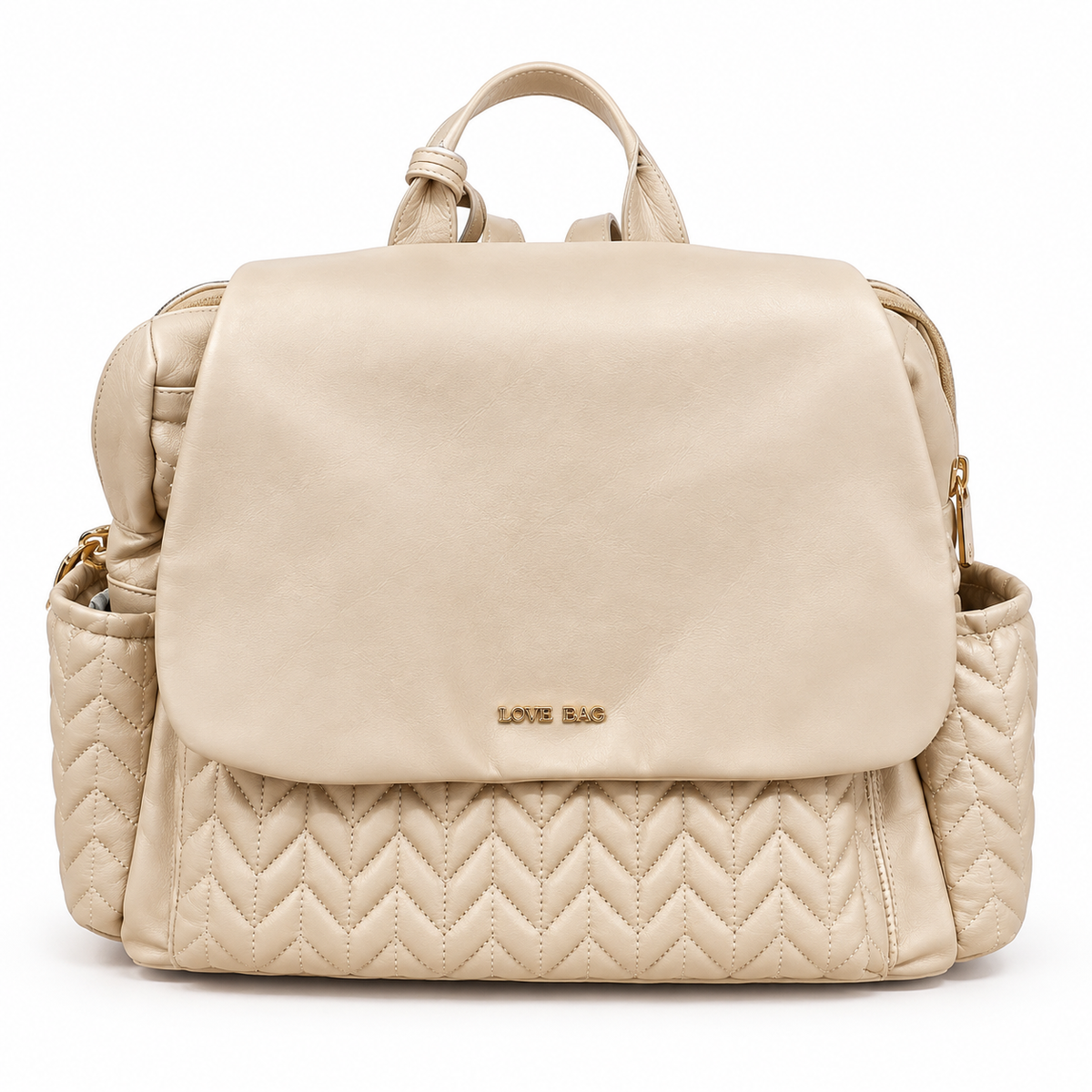 Convertible Backpack in Genuine Leather Mum Love Bag Gold – Last One