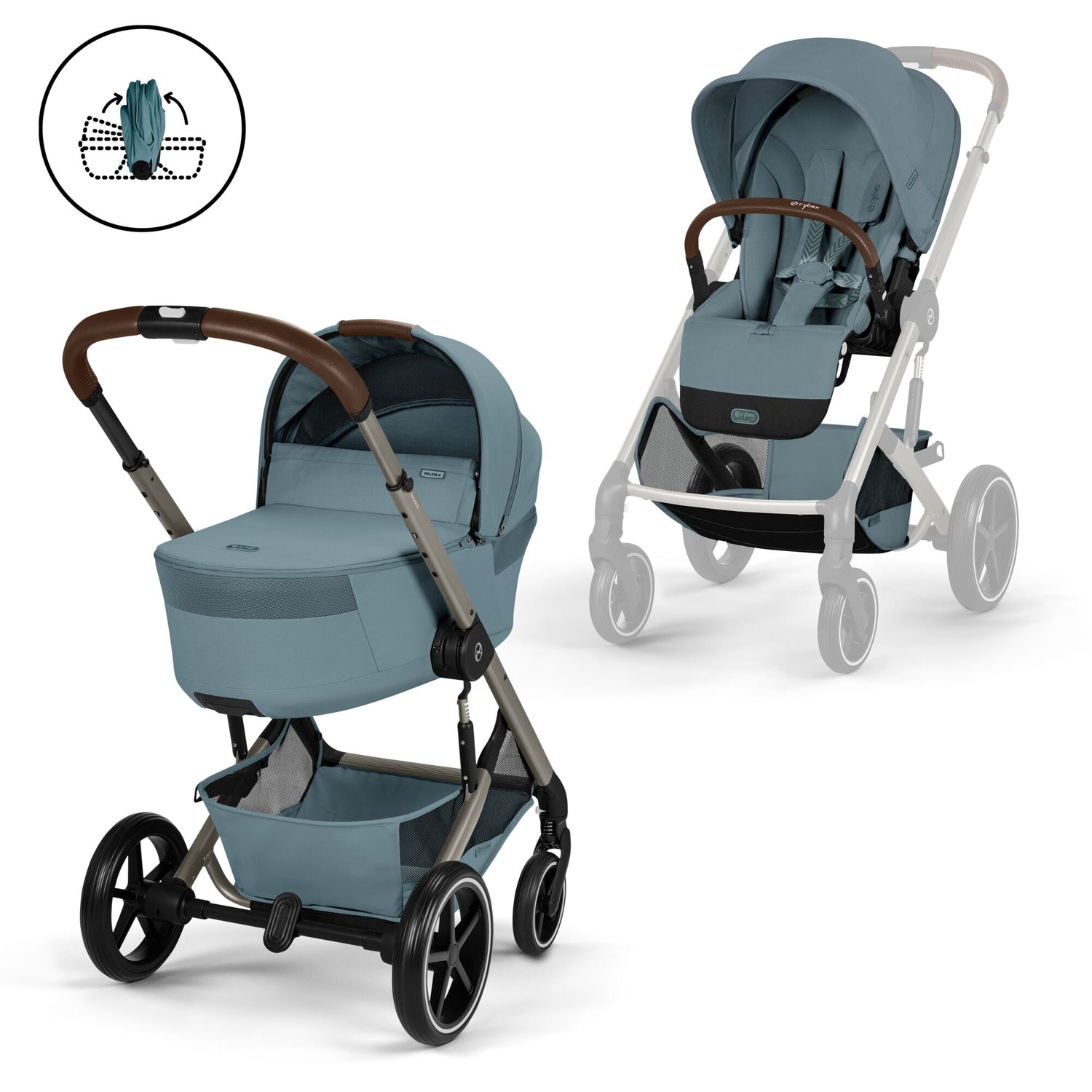 Duo CYBEX Balios S Lux | Passeggino Balios S Lux + Navicella Richiudibile Fold Cot