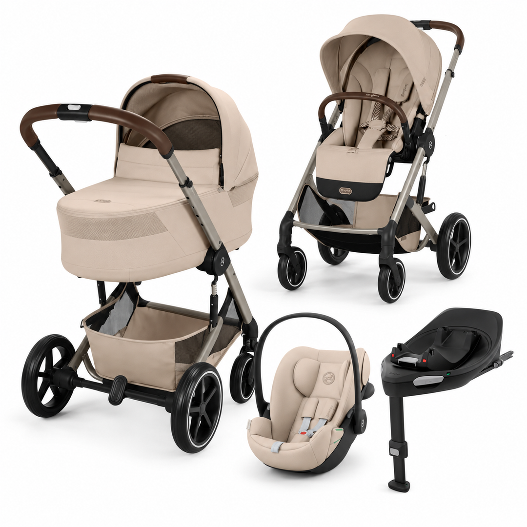 Cybex Trio Balios S Lux mit Babywanne und Cloud G Autositz – Komplettes modulares System ab Geburt