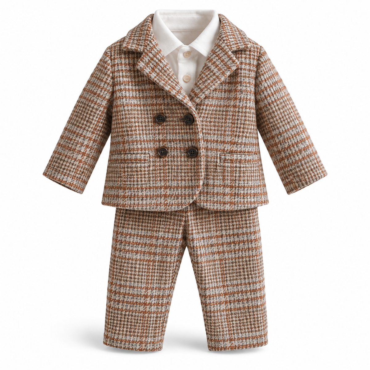 Completo Cerimonia Giacca e Pantalone in Jacquard Biscotto Coccodè | Eleganza sartoriale e tonalità delicate per le occasioni speciali