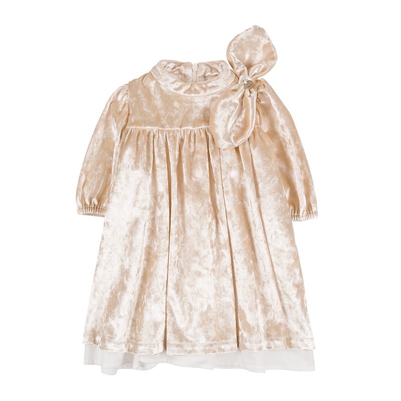 Abito in Ciniglia Panna con Fiocco Nanan | Vestito da Cerimonia e per le occasioni speciali