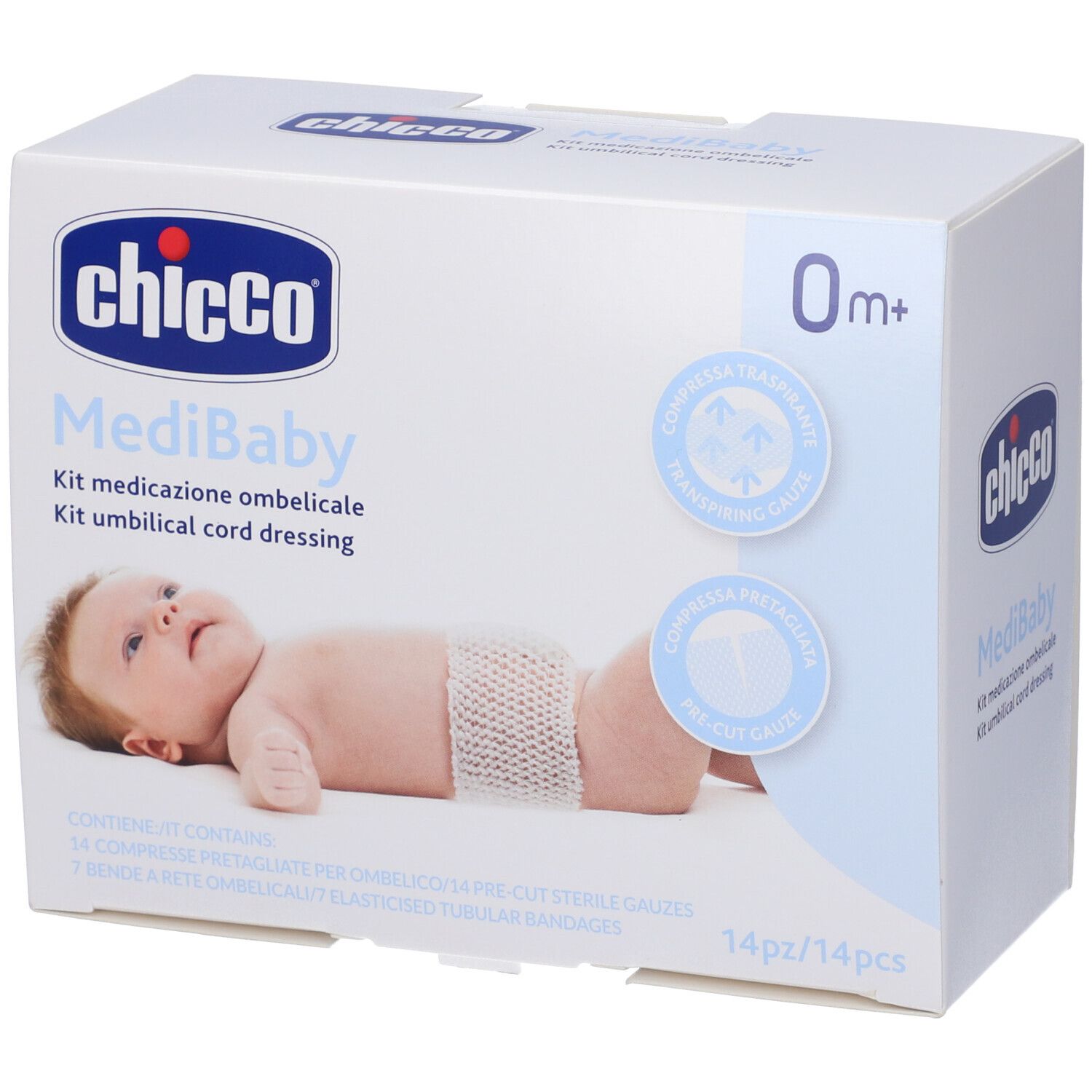 Chicco MediBaby Kit Medicazione Ombelicale | Cura Sicura del Cordone nei Primi Giorni