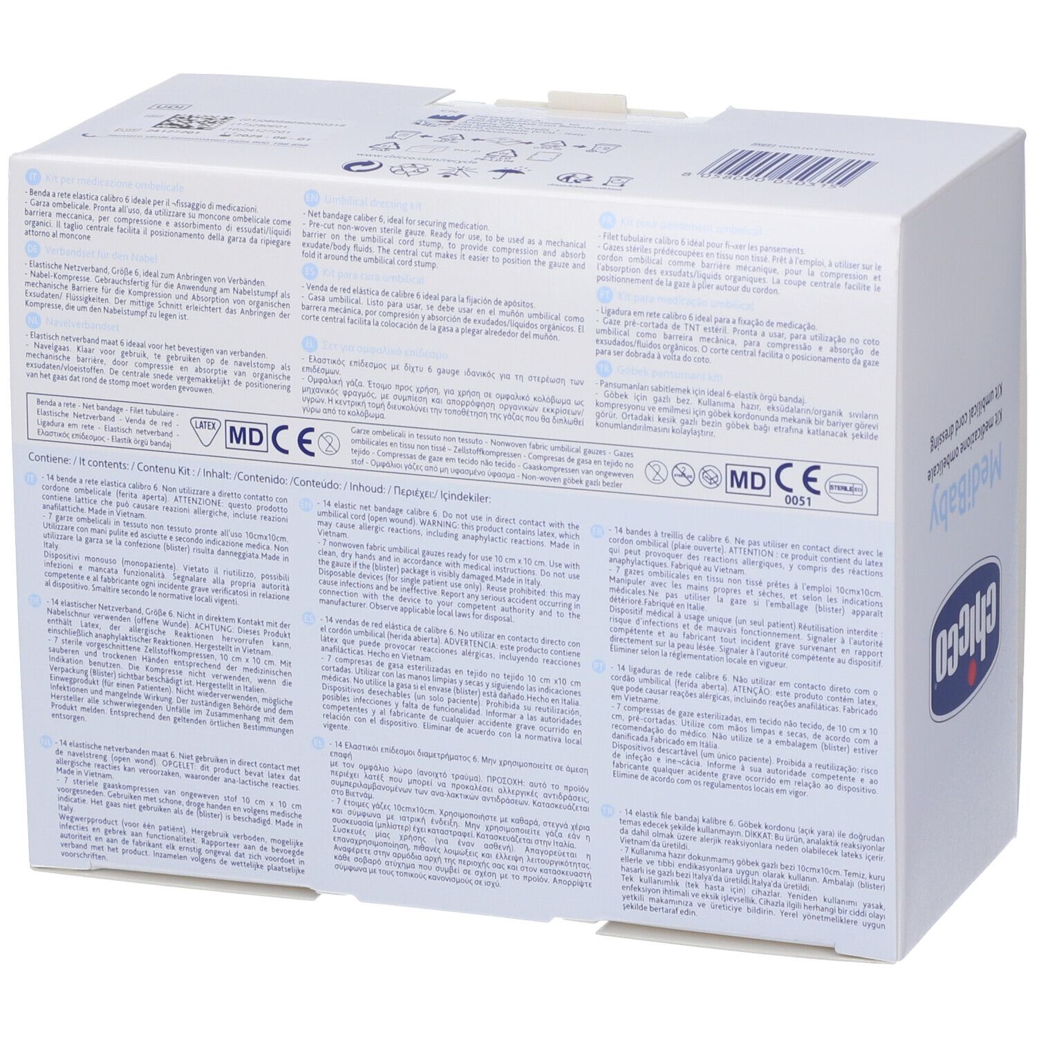 Chicco MediBaby Kit Medicazione Ombelicale | Cura Sicura del Cordone nei Primi Giorni