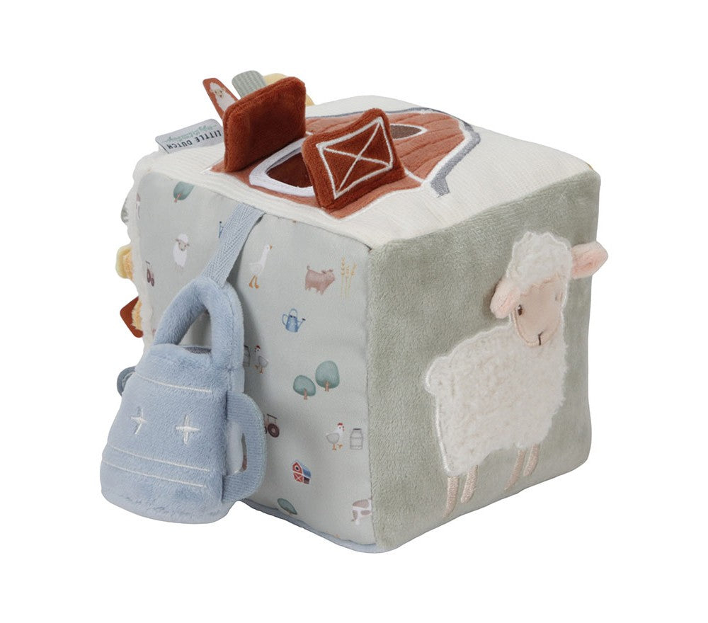 Little Dutch Little Farm Soft Cube – Multisensorischer Aktivitätswürfel für Babys