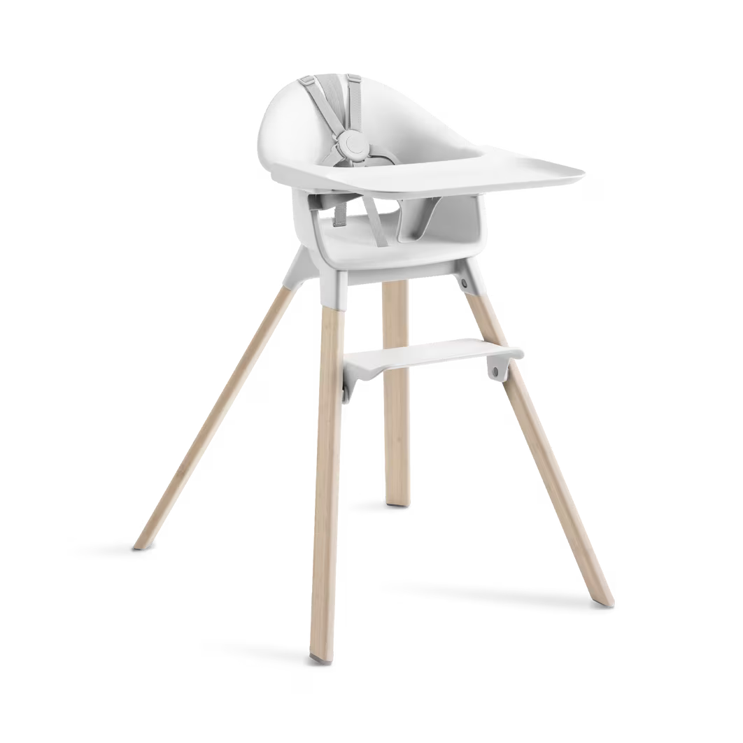 Seggiolone Stokke Clikk Bianco | Seggiolone Pappa per Bambini da 6 Mesi a 3 Anni con Montaggio Senza Attrezzi
