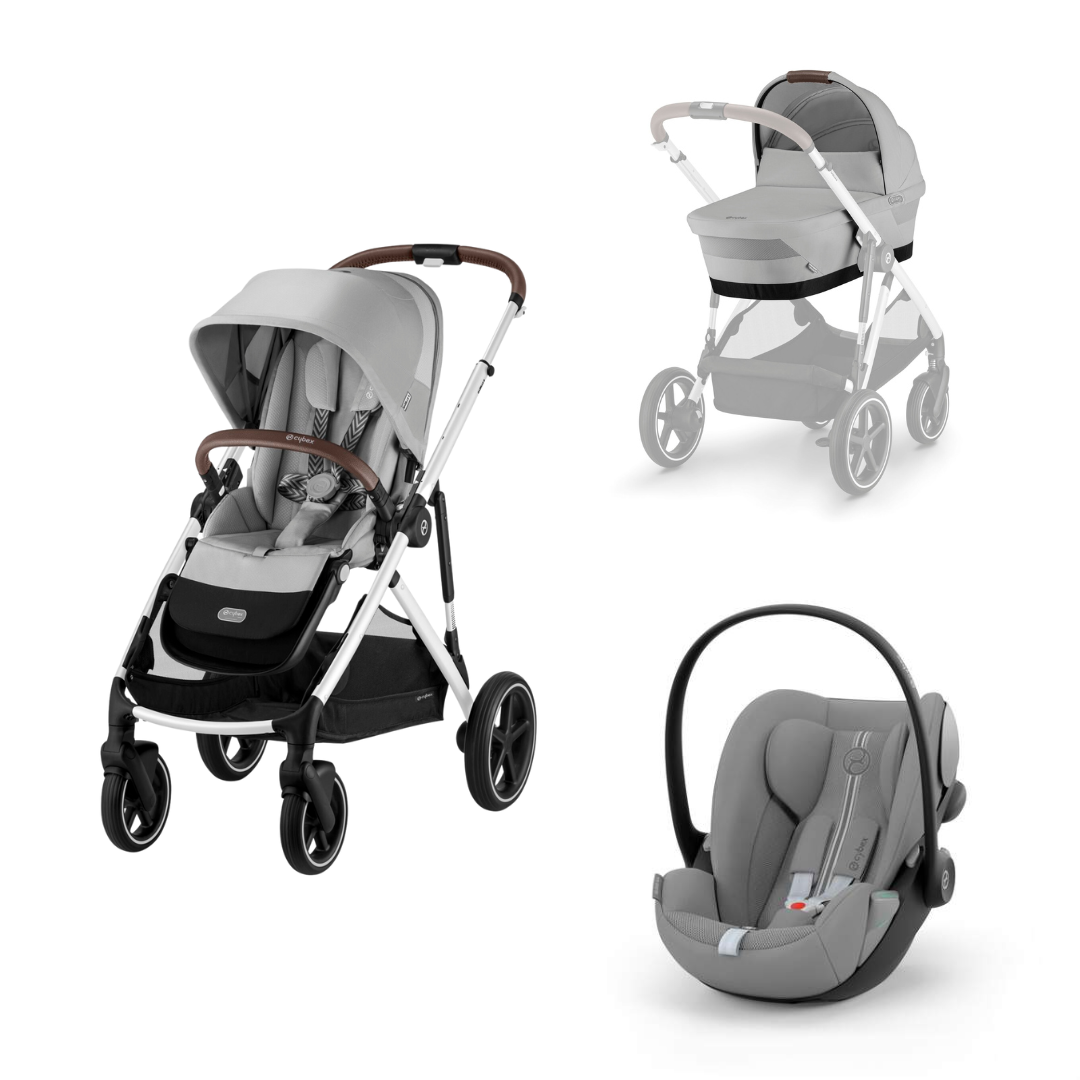 Cybex Trio Gazelle S con Navicella, Cloud G e Adattatori – Sistema modulare flessibile dalla nascita
