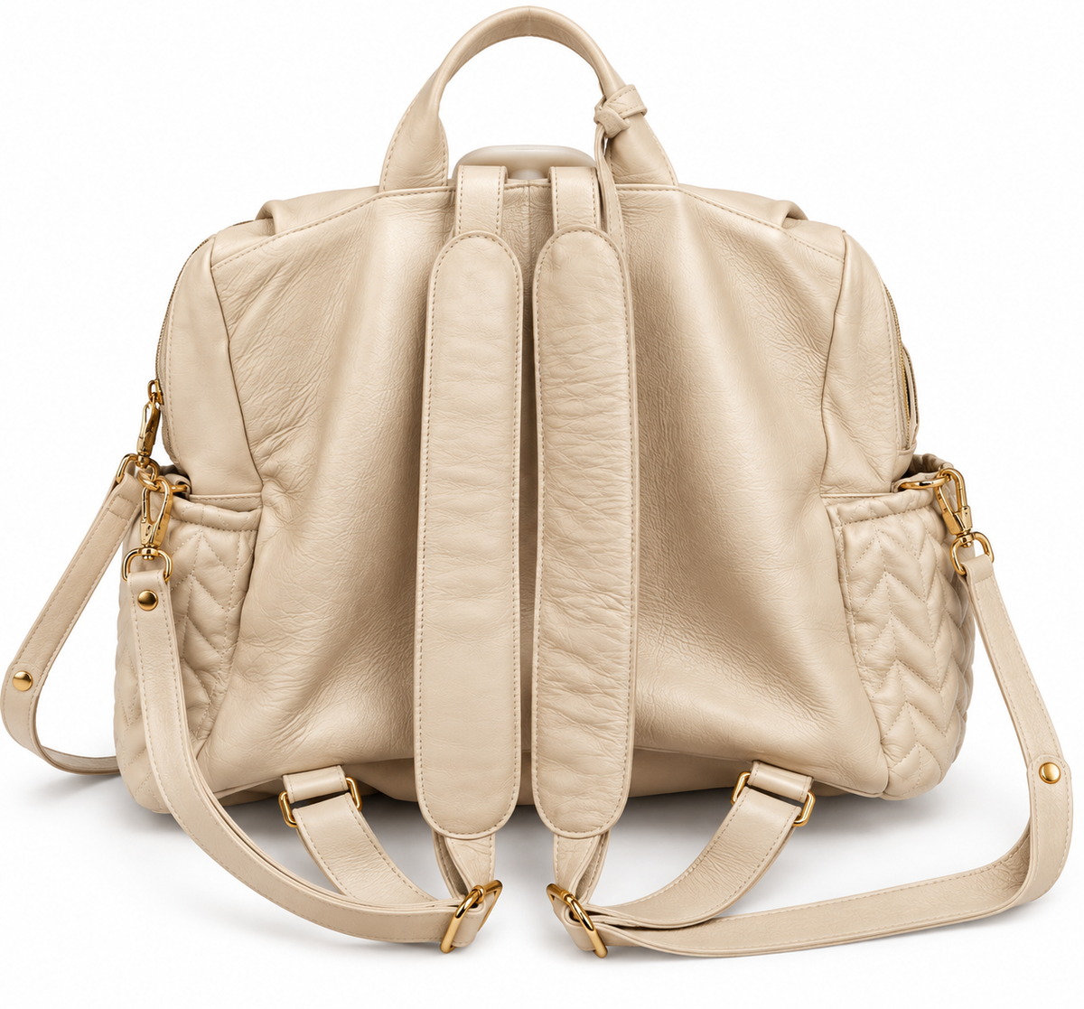 Convertible Backpack in Genuine Leather Mum Love Bag Gold – Last One