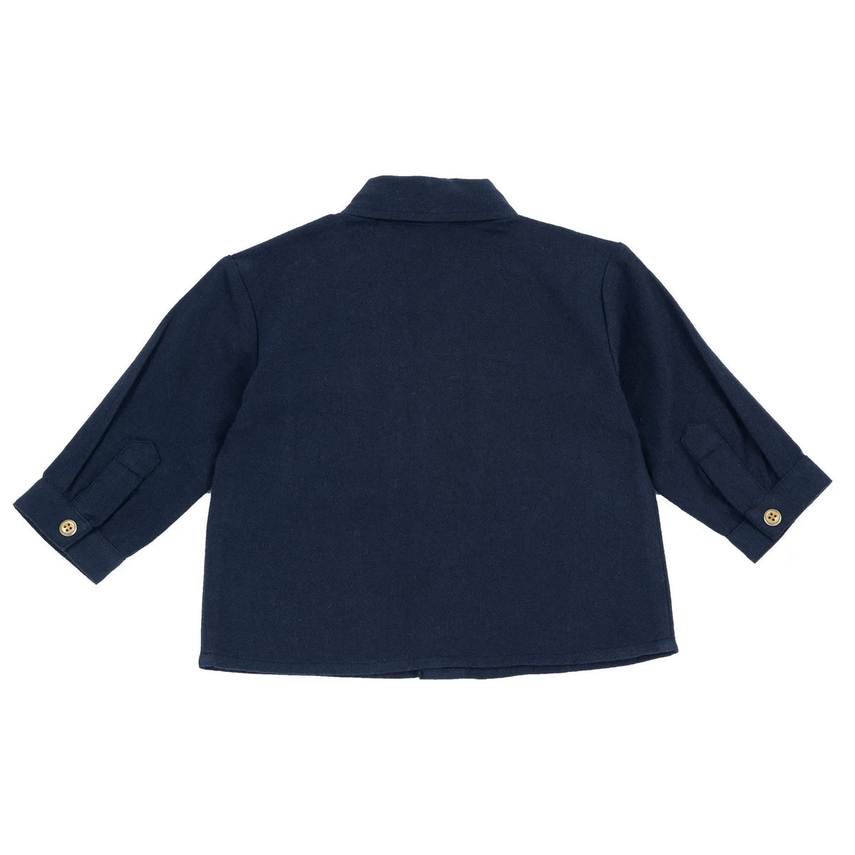 Camicia Bimbo in Twill con Tasche in Velluto Chicco A/I 2026-27 | Overshirt per un look curato