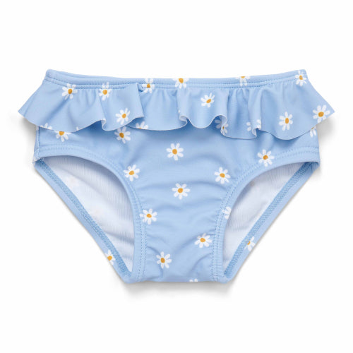 Costume mutandina con volant Little Dutch Daisies Blue | Protezione UPF 50+ per i primi bagni