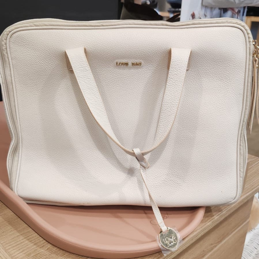 Borsa a tracolla mamma in vera pelle Love Bag Crema – Ultimo Pezzo