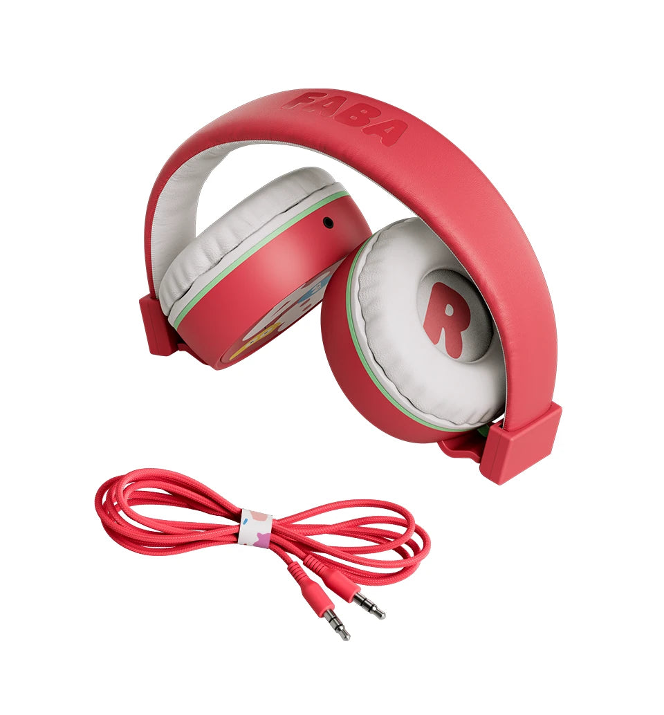 FABA Cuffie Tutum con Cavo | Cuffie Audio per Bambini per Ascoltare Storie, Musica e Canzoni