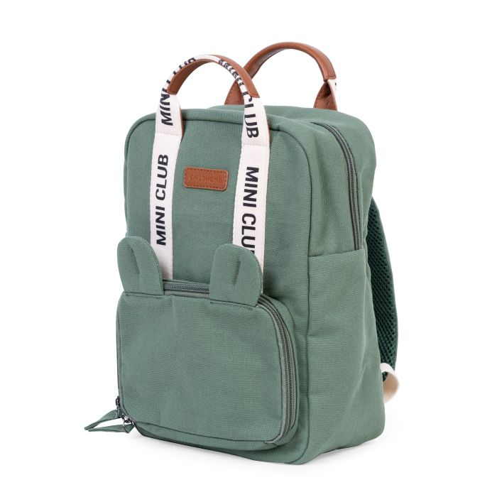 Zainetto per Bambini Childhome Mini Club Verde | Zaino Compatto per Asilo, Gite e Tempo Libero