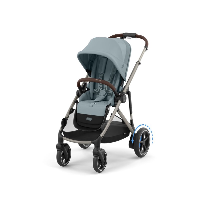 Passeggino Gemellare CYBEX e-Gazelle S | Passeggino Doppio Elettrico con Assistenza alla Spinta e Funzione Dondolio