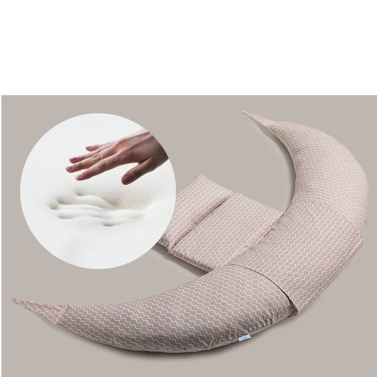 Cuscino Gravidanza e Allattamento Nuvita DreamWizard Memory 3D Pink Waves | Cuscino Premaman Ergonomico Multifunzionale