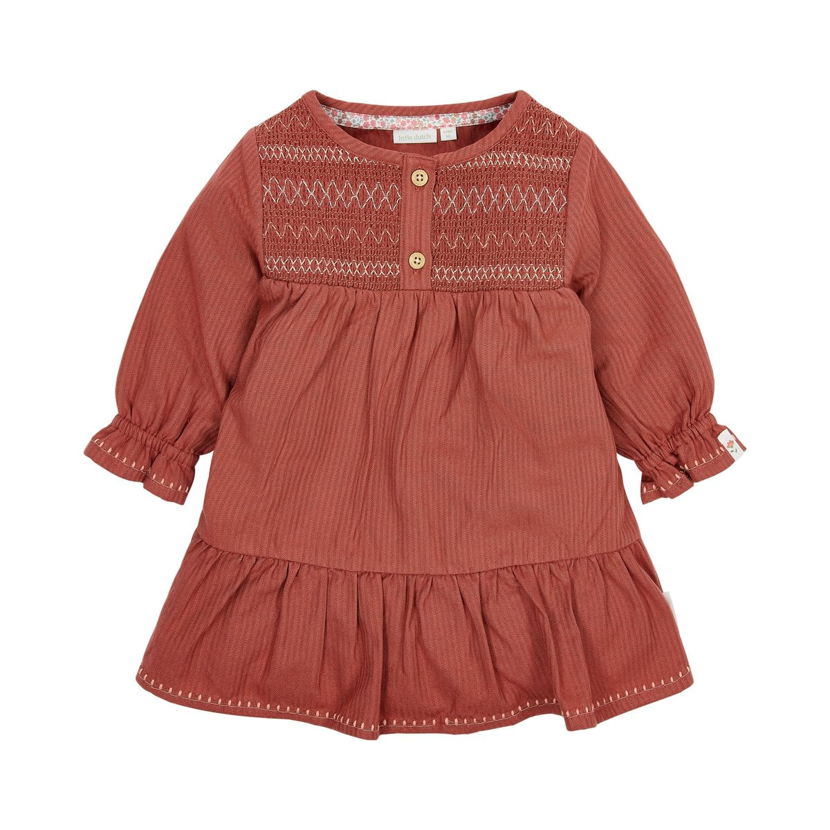 Vestito a Maniche Lunghe Little Dutch Deep Berry | Abito invernale dal colore intenso