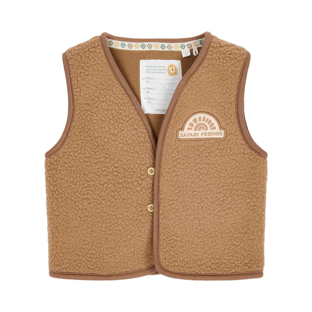 Gilet Bimbo Invernale Little Dutch Mudstone | Caldo abbraccio in teddy per le giornate più fresche