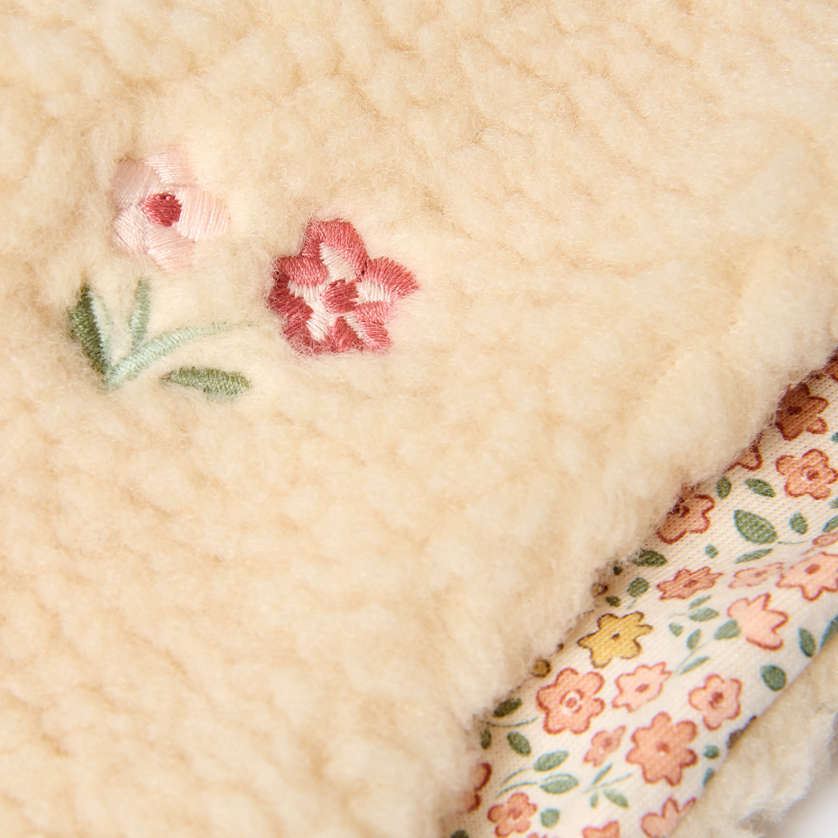 Gilet bimba in Teddy Little Dutch Vanilla | Smanicato caldo per l'inverno