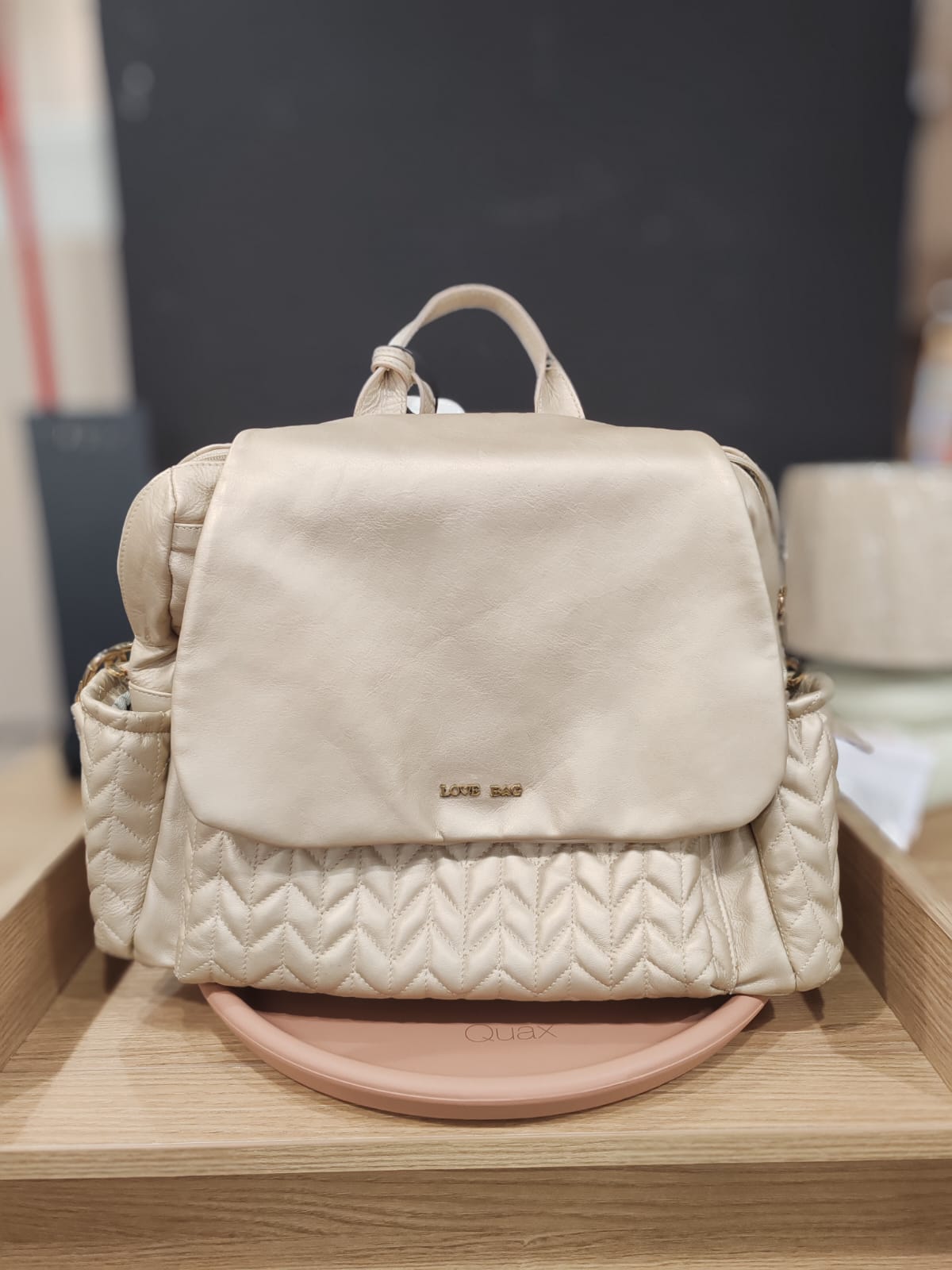 Zaino a tracolla in vera pelle mamma Love Bag Oro – Ultimo Pezzo