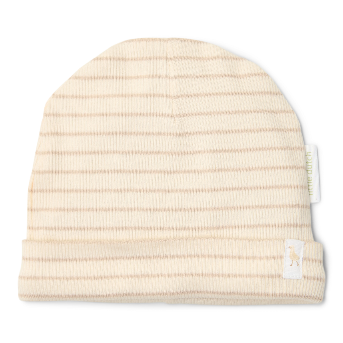 Berretto Invernale Little Dutch Soft Beige Stripe | Righe delicate e tonalità naturali