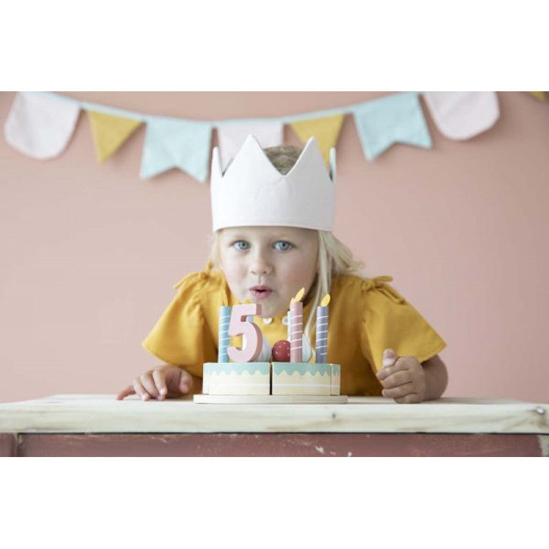 Birthday Cake Little Dutch | Torta di compleanno con candeline in legno