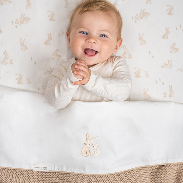 Lenzuolo Piano Ricamato 75×100 cm Baby Bunny Little Dutch | Un dettaglio ricamato per rendere ancora più dolce la zona nanna
