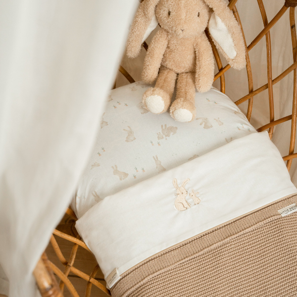 Lenzuolo Piano Ricamato 75×100 cm Baby Bunny Little Dutch | Un dettaglio ricamato per rendere ancora più dolce la zona nanna