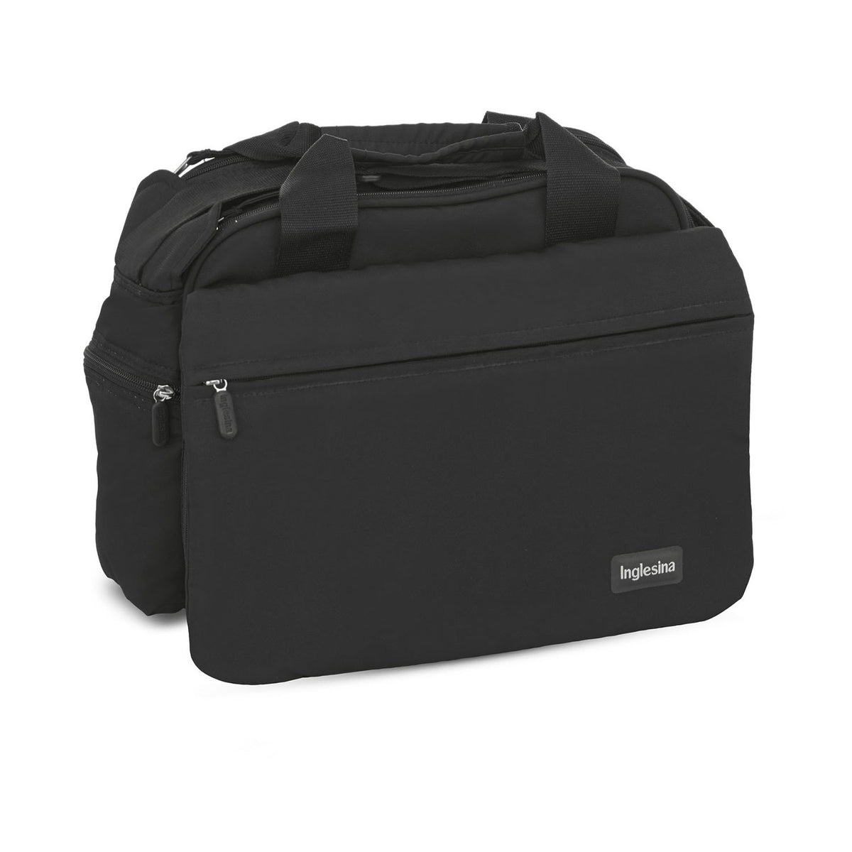 Borsa Inglesina My Baby Bag Black con Fasciatoio Integrato | Borsa Cambio Neonato Elegante e Pratica per Passeggino