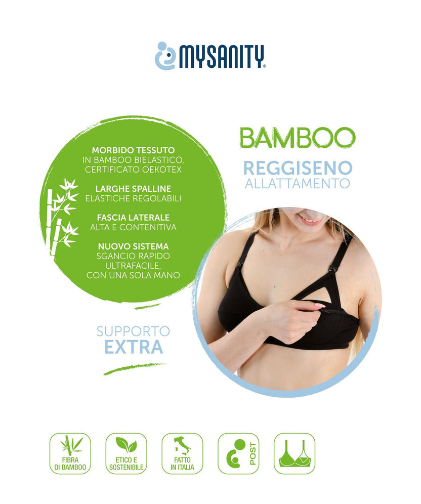 MySanity Reggiseno Allattamento Supporto Extra Coppa D Nero | Comfort e Sostegno per l’Allattamento
