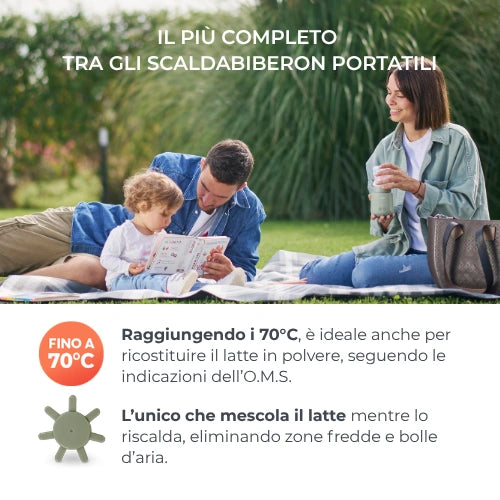 Scaldabiberon Portatile Universale Mix70 Nuvita 1164 | Scalda e Mescola il Latte in Biberon