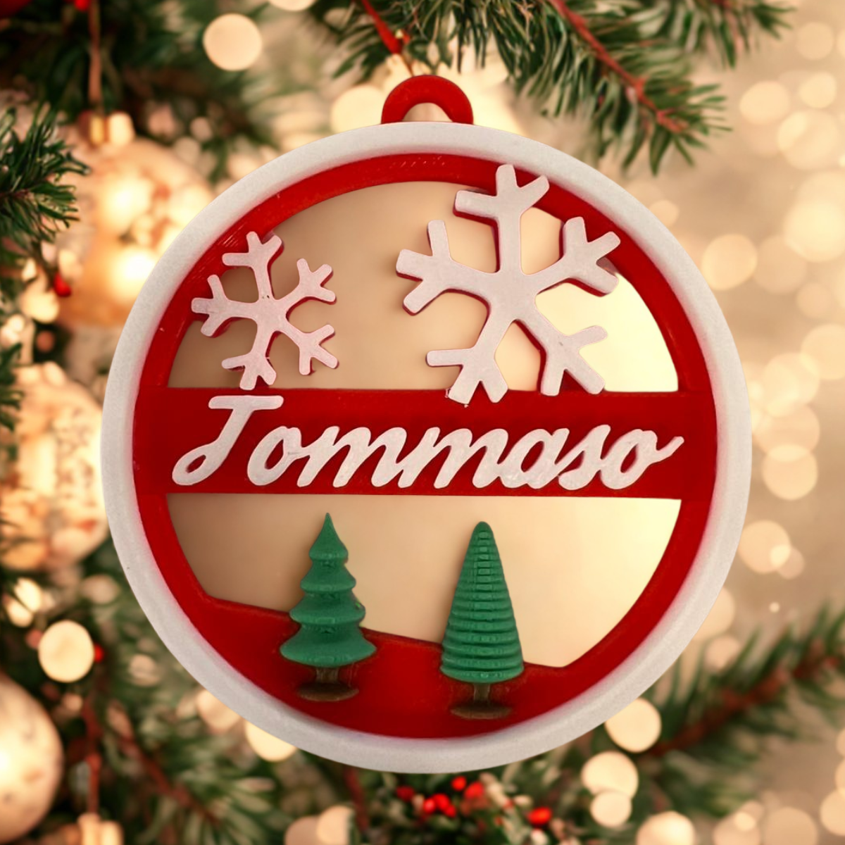 Sfera di Natale Personalizzata Mondo Infanzia – Decorazione unica con nome per un ricordo speciale