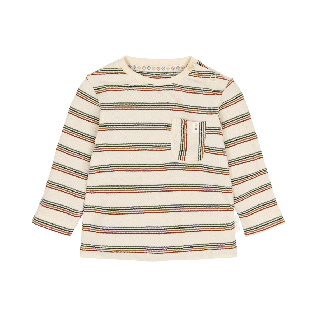 Maglietta a Maniche Lunghe Little Dutch Safari Stripe | Righe e tonalità naturali per il tuo bimbo