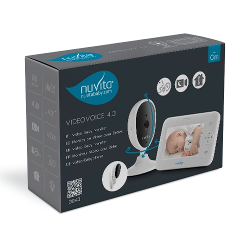 Nuvita Baby Monitor con Video Digitale VIDEOVOICE 4.3 – Controllo visivo e tranquillità in ogni momento