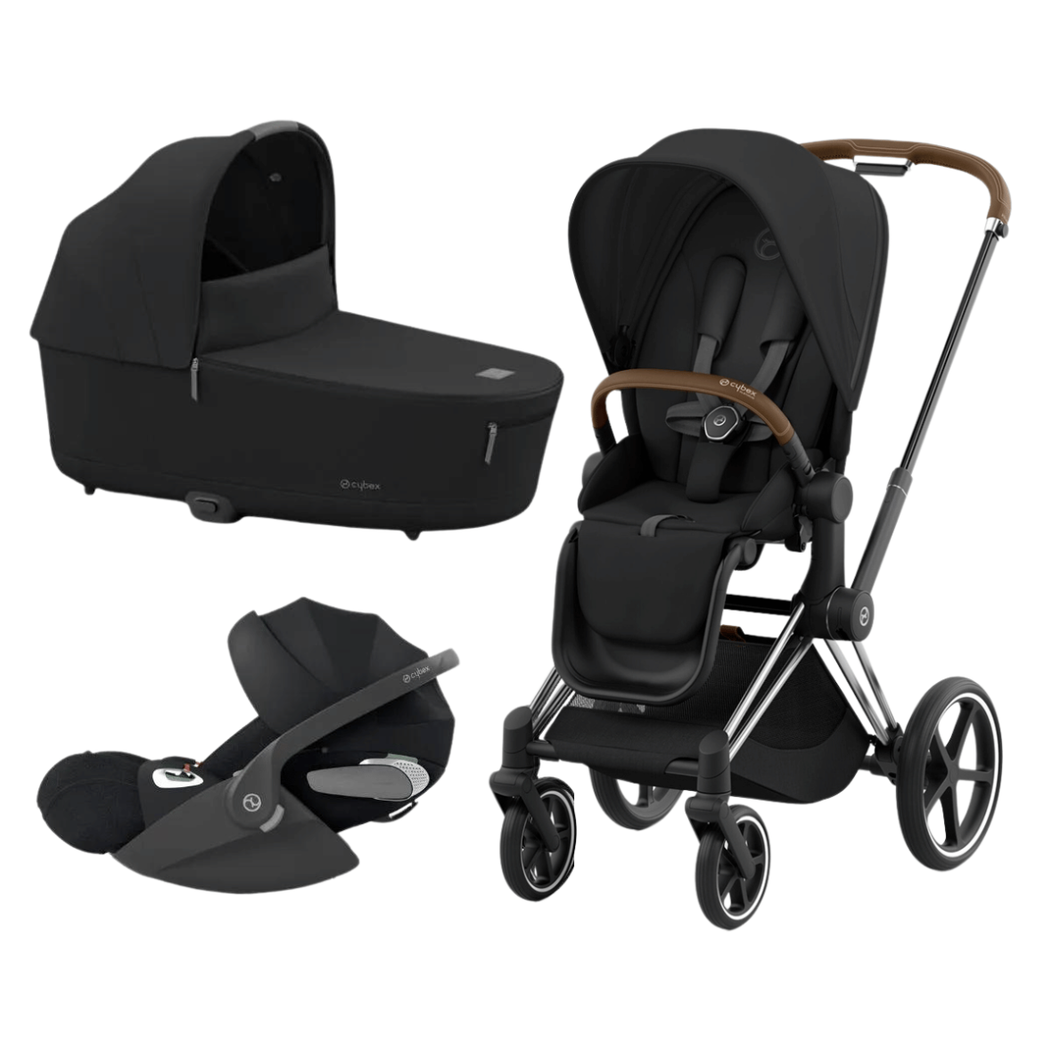 Trio Cybex Priam con telaio Chrome Brown