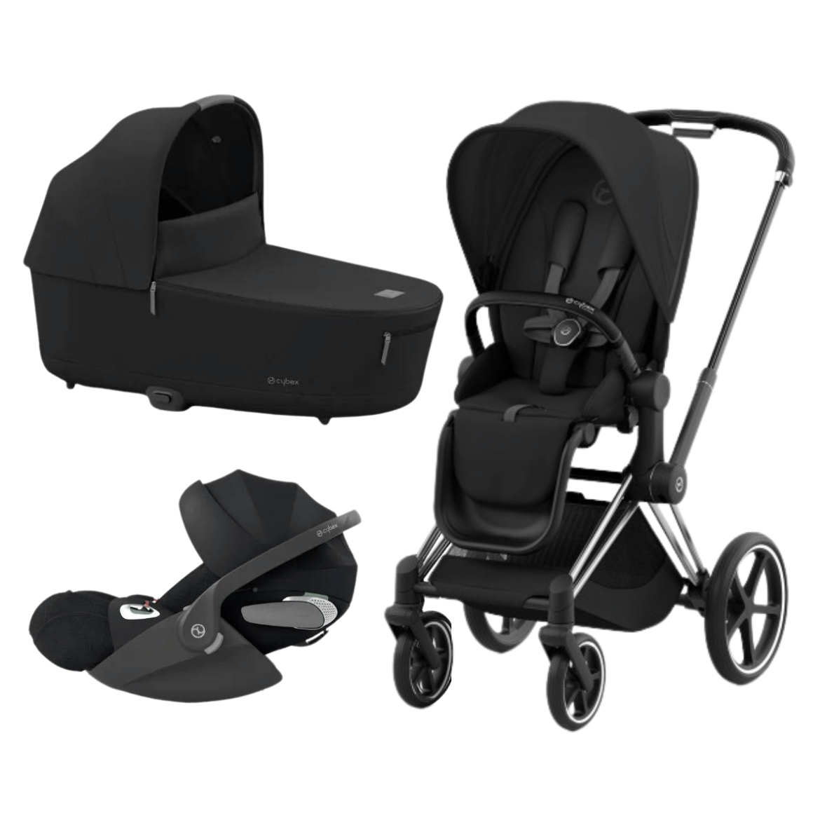 Trio Cybex Priam con telaio Chrome Black