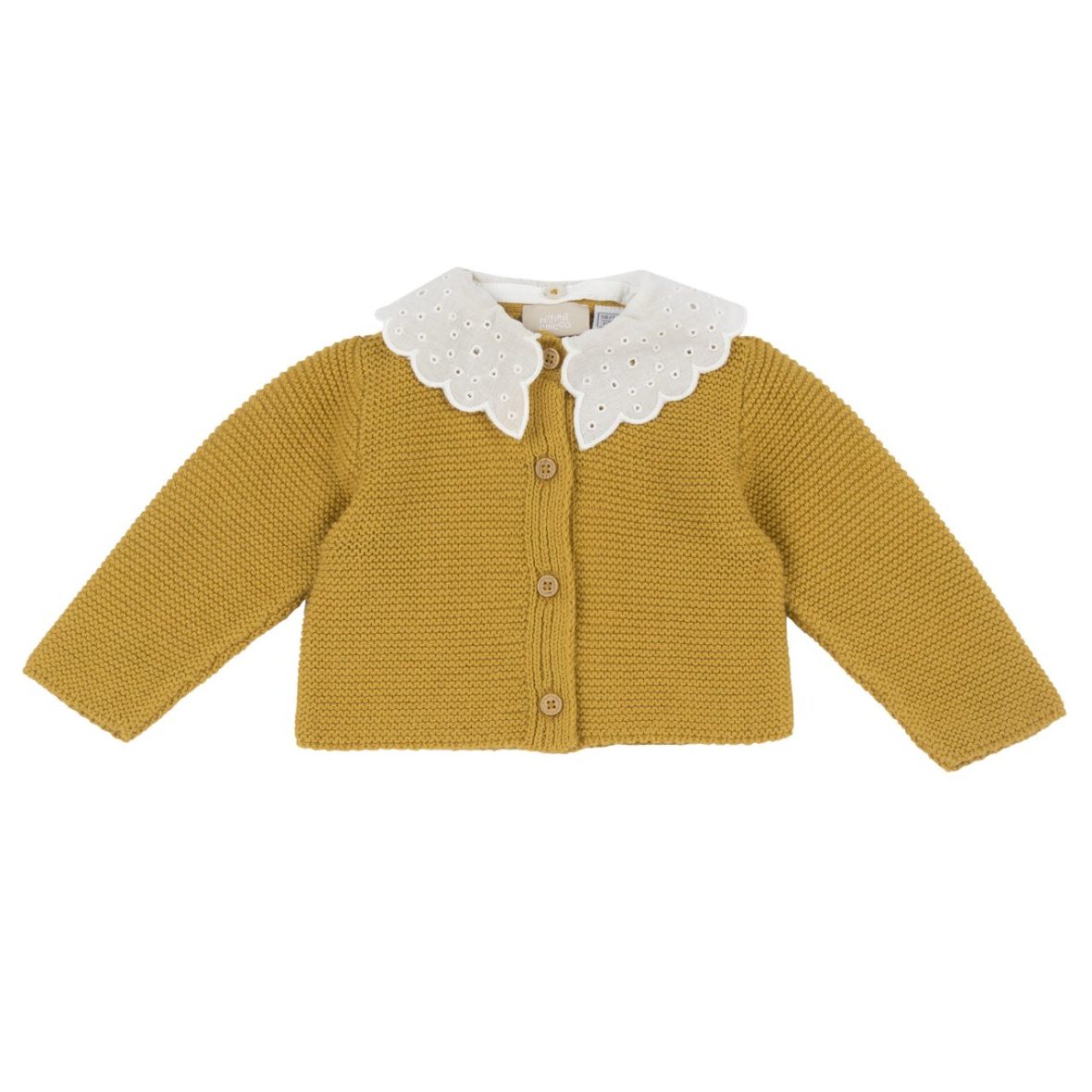 Cardigan in maglia senape Chicco