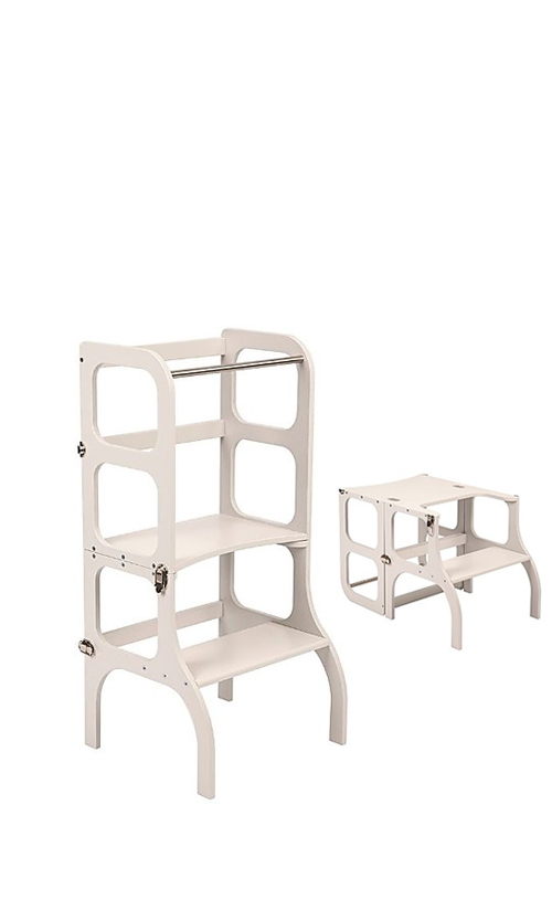 Torretta Montessoriana Ette Tete Step’n’Sit bianca